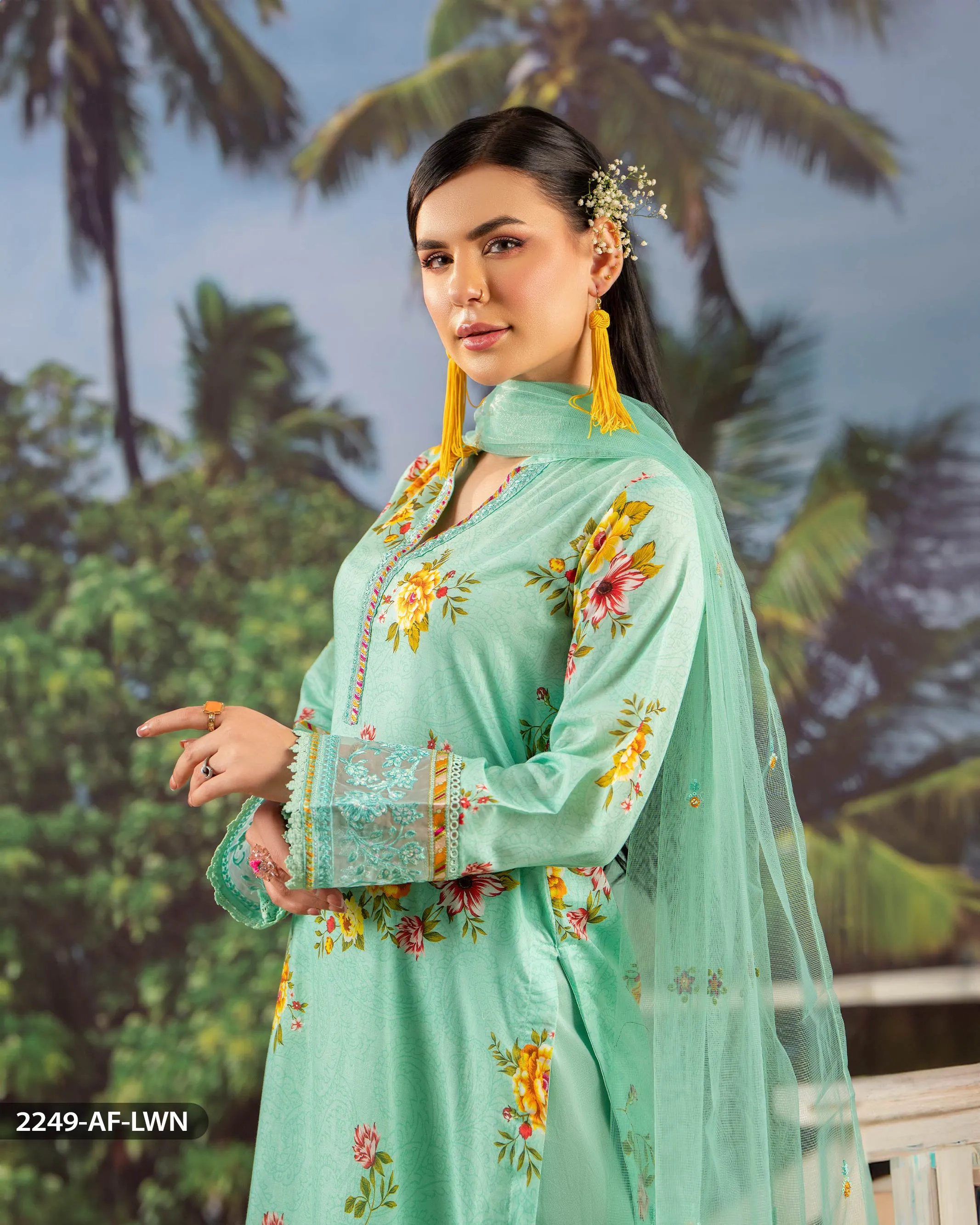 3 Piece Lawn Suit | 2249-AF-LWN