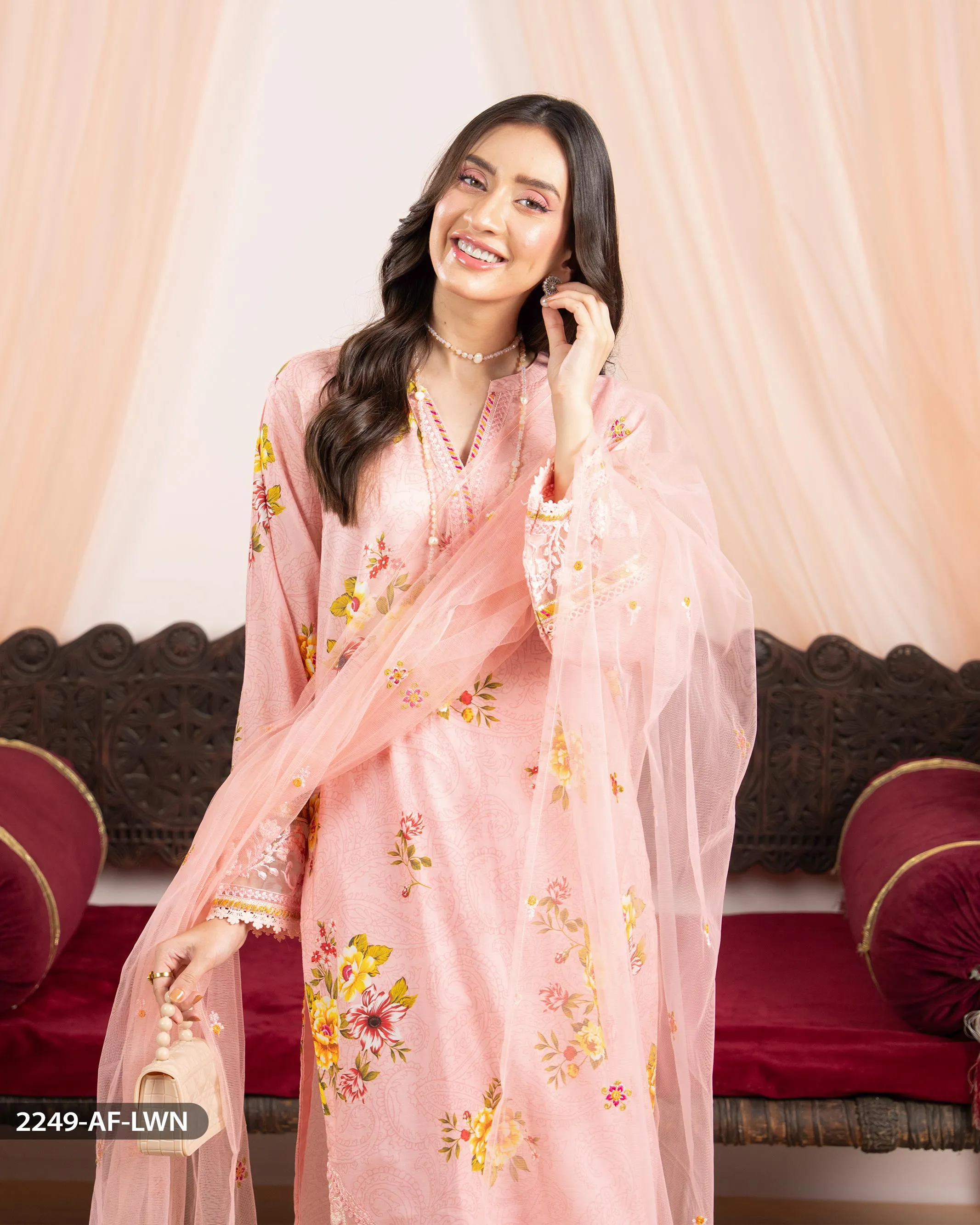 3 Piece Lawn Suit | 2249-AF-LWN