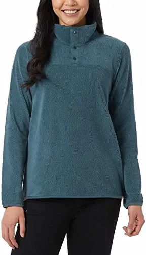 32 Degrees Ladies' Button Snap Fleece Pullover Jacket