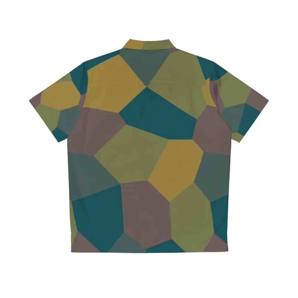 Abstract Camo Hawaiian Shirt for Pilots and Aviation Enthusiasts