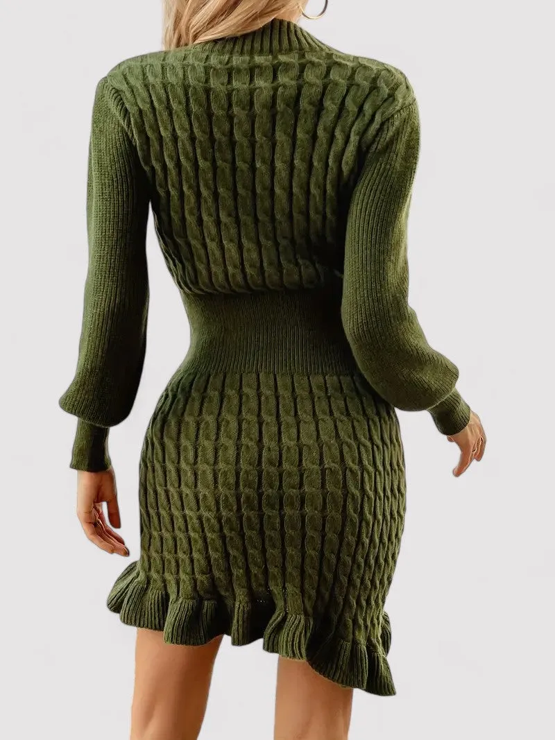 Ancien | Cable Knit Elegant Autumn Bodycon Dress