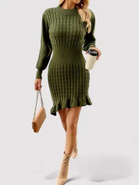 Ancien | Cable Knit Elegant Autumn Bodycon Dress