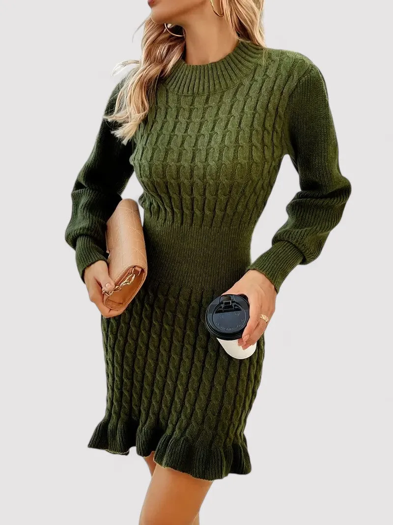 Ancien | Cable Knit Elegant Autumn Bodycon Dress