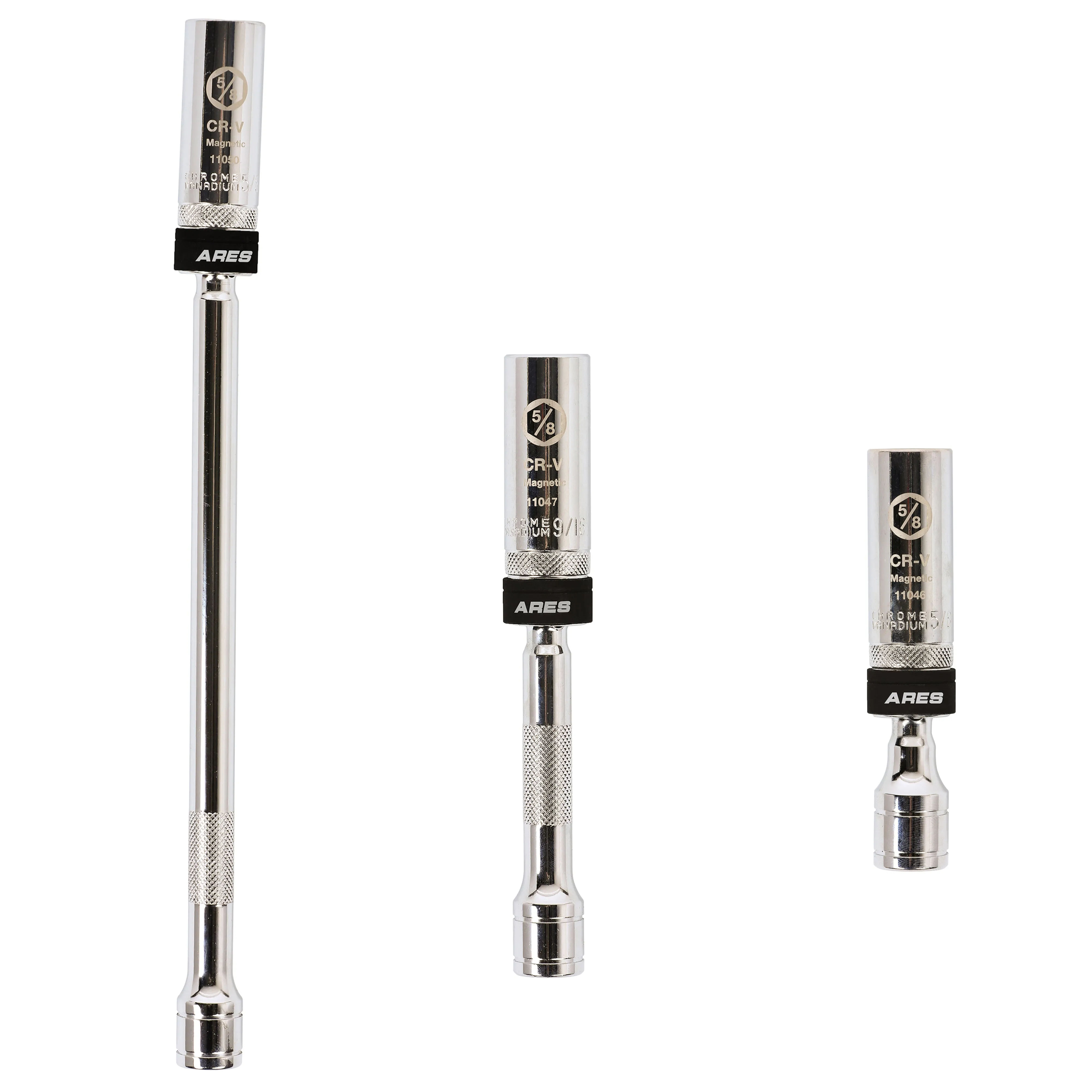 ARES 11051 - 3-Piece 3/8-Inch Drive by 5/8-Inch Magnetic Swivel Spark Plug Socket Set