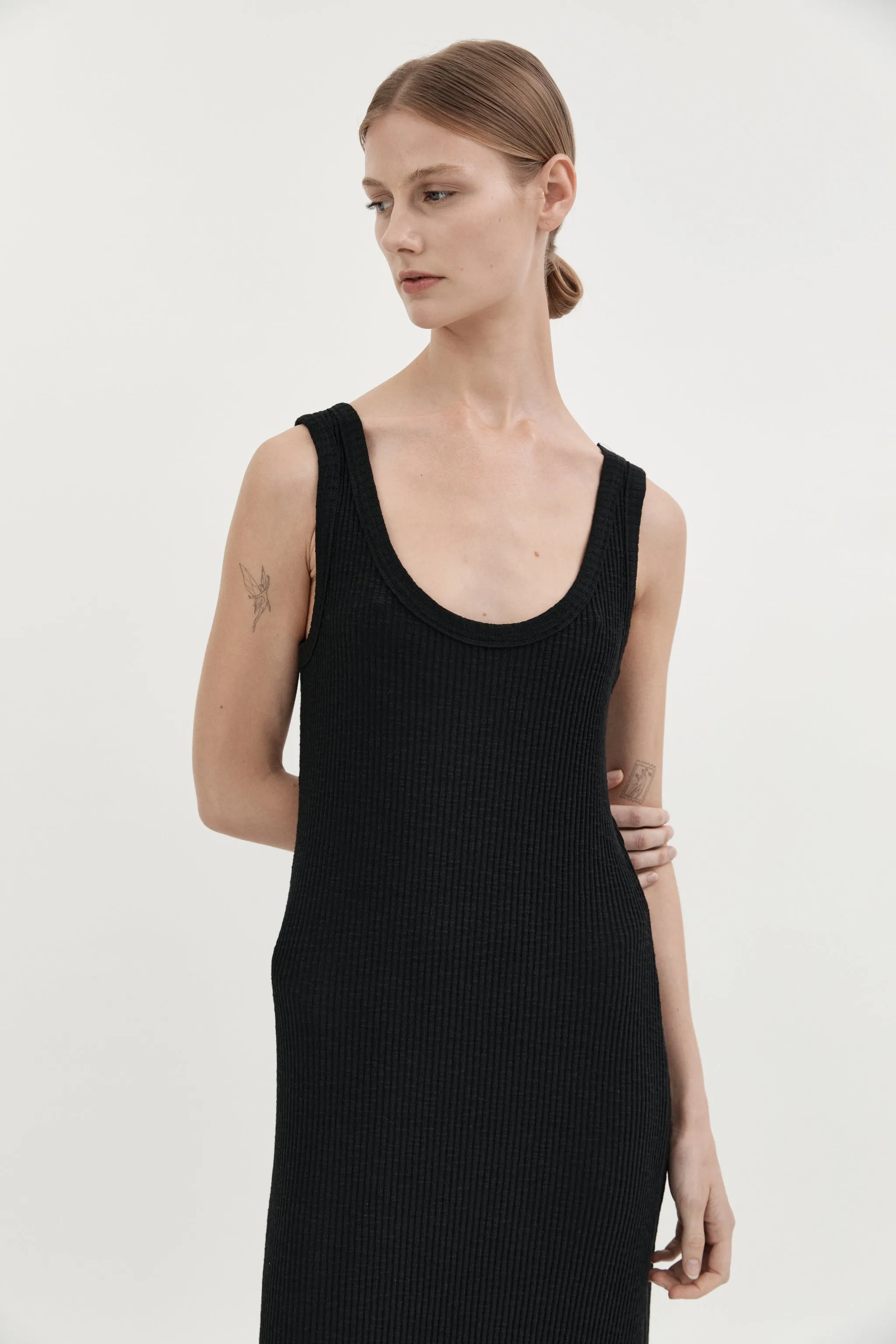 AYA KNIT DRESS - BLACK