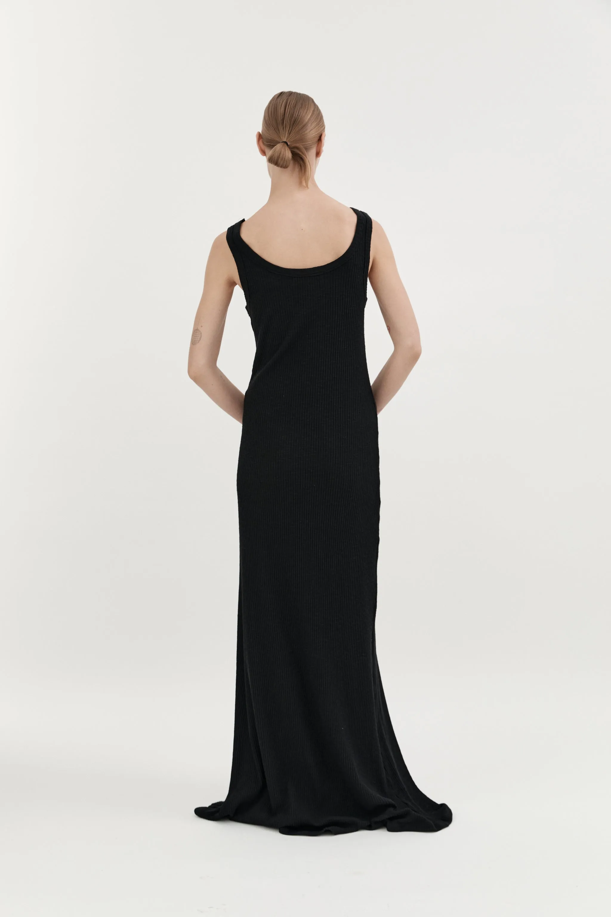 AYA KNIT DRESS - BLACK