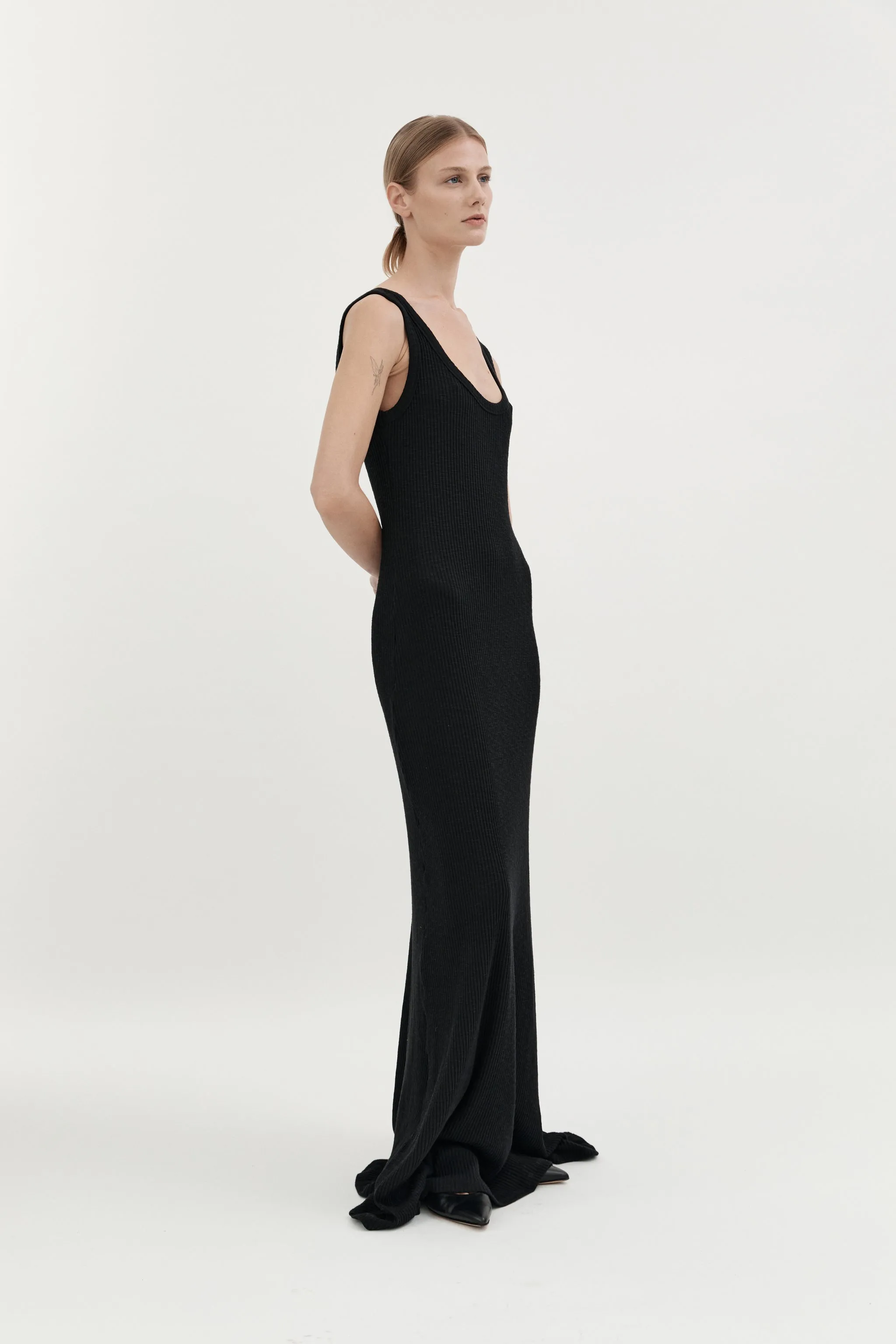 AYA KNIT DRESS - BLACK