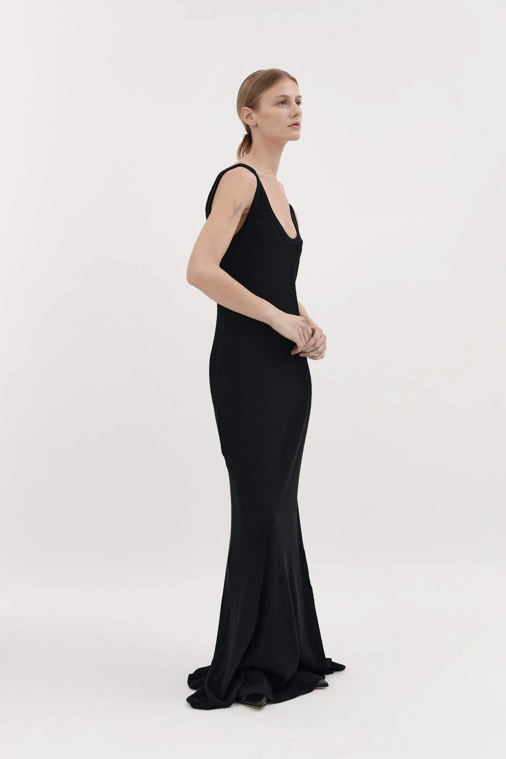 AYA KNIT DRESS - BLACK