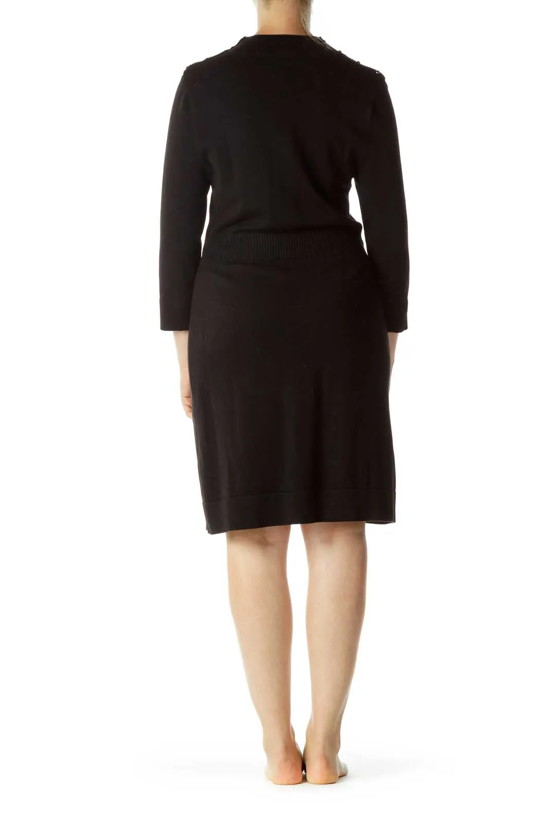 Black Midi Knit Dress