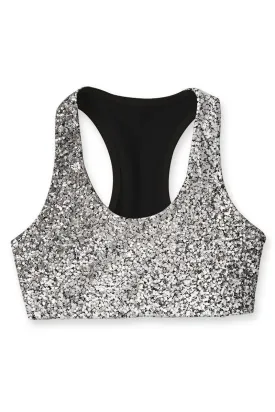 BUY 1 GET 4 FREE! Let It Glow Stella Shimmery Print Seamless Sport Yoga Bra - Women