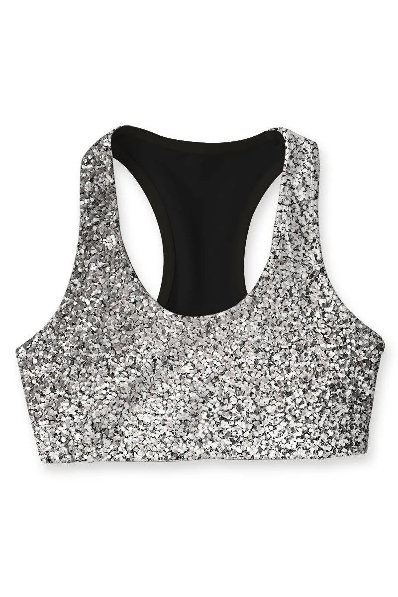 BUY 1 GET 4 FREE! Let It Glow Stella Shimmery Print Seamless Sport Yoga Bra - Women