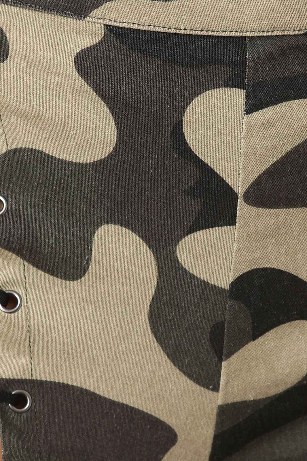 Camouflage High Rise Lace-Up Pants