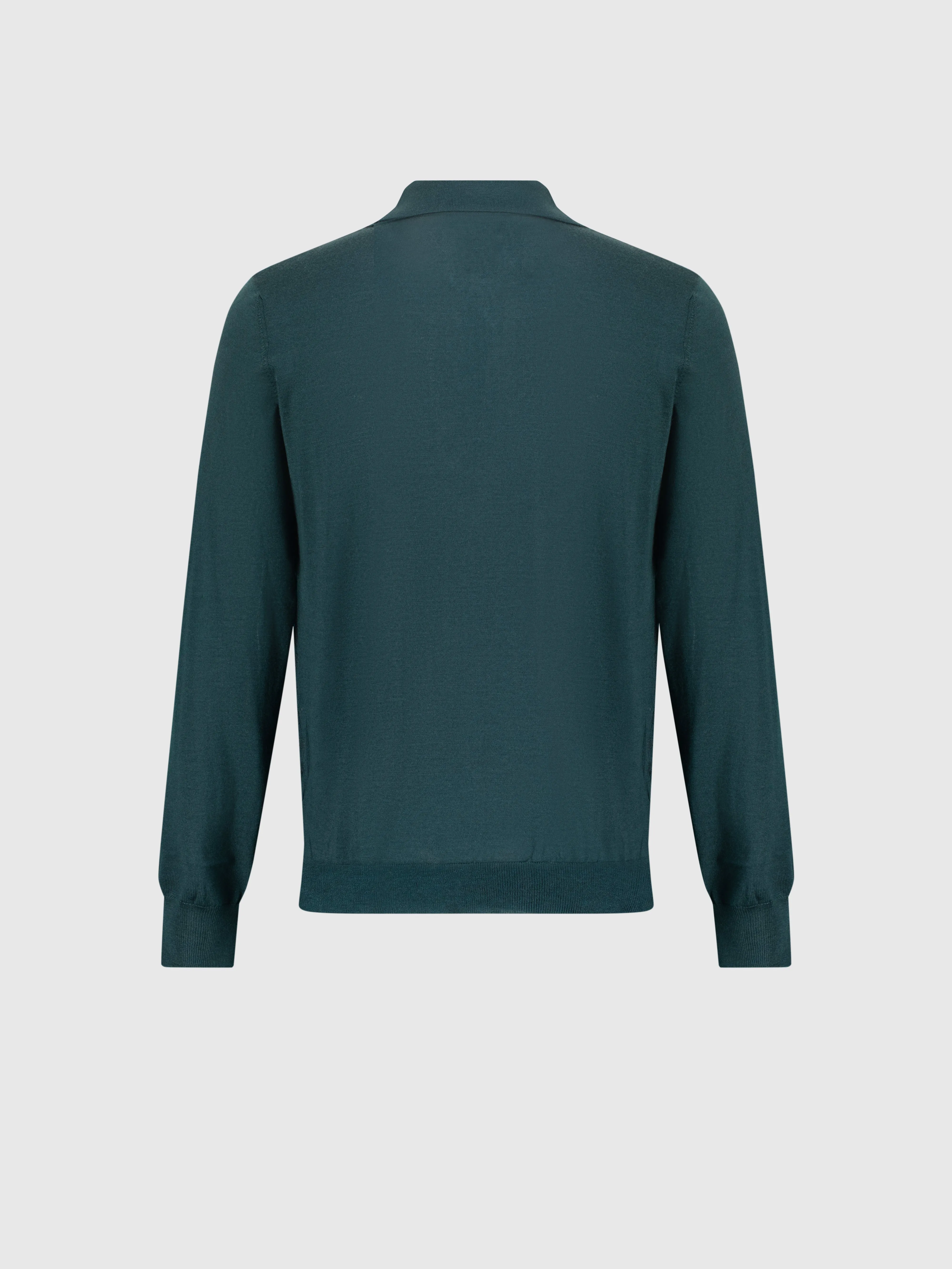Cashmere and Silk Zipped Polo Dark Green