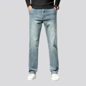 Casual stretchable narrow fit men's jeans