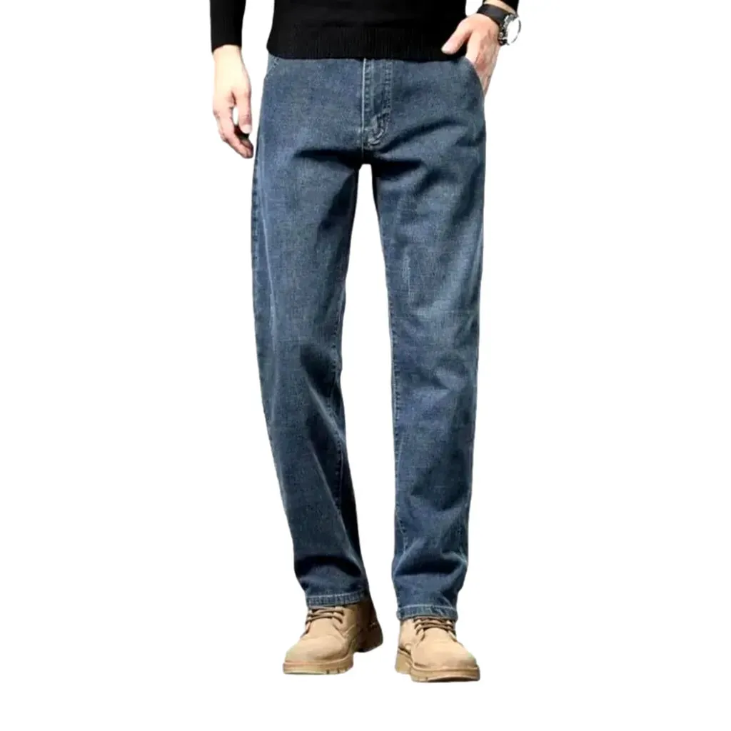 Casual stretchable narrow fit men's jeans