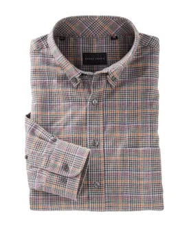 Clevenger Brushed Cotton Plaid Long-Sleeve Sport Shirt