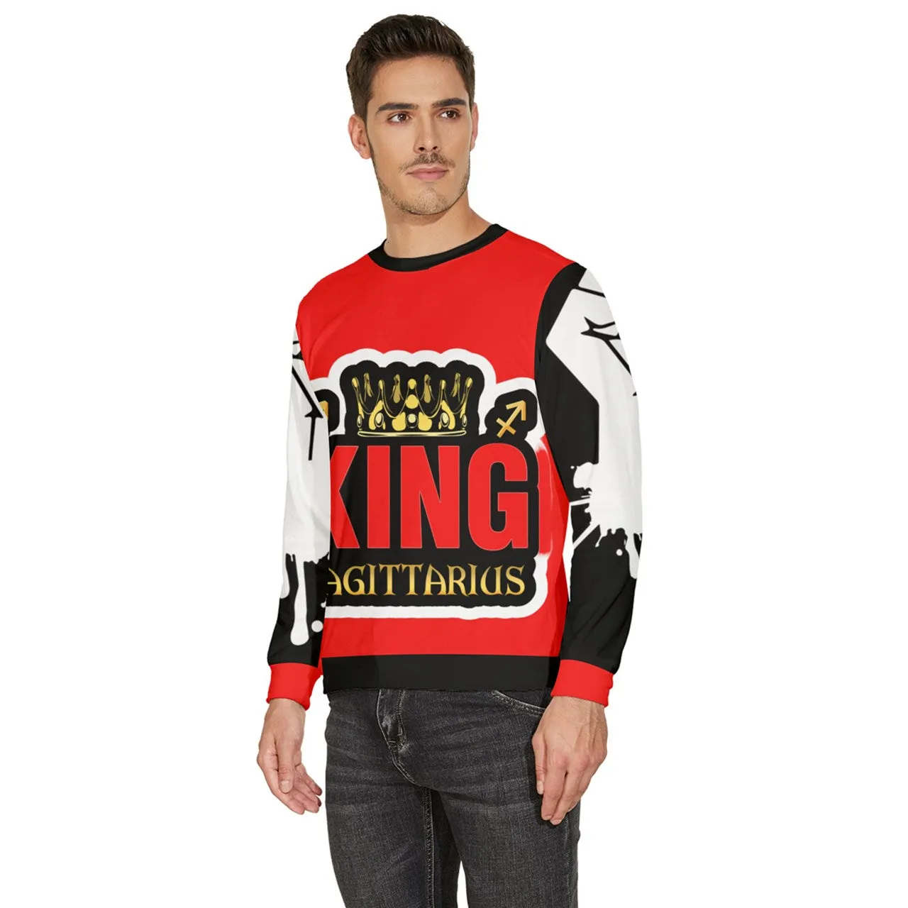 Custom DtheRebel Red & Black Valure Sweatshirt