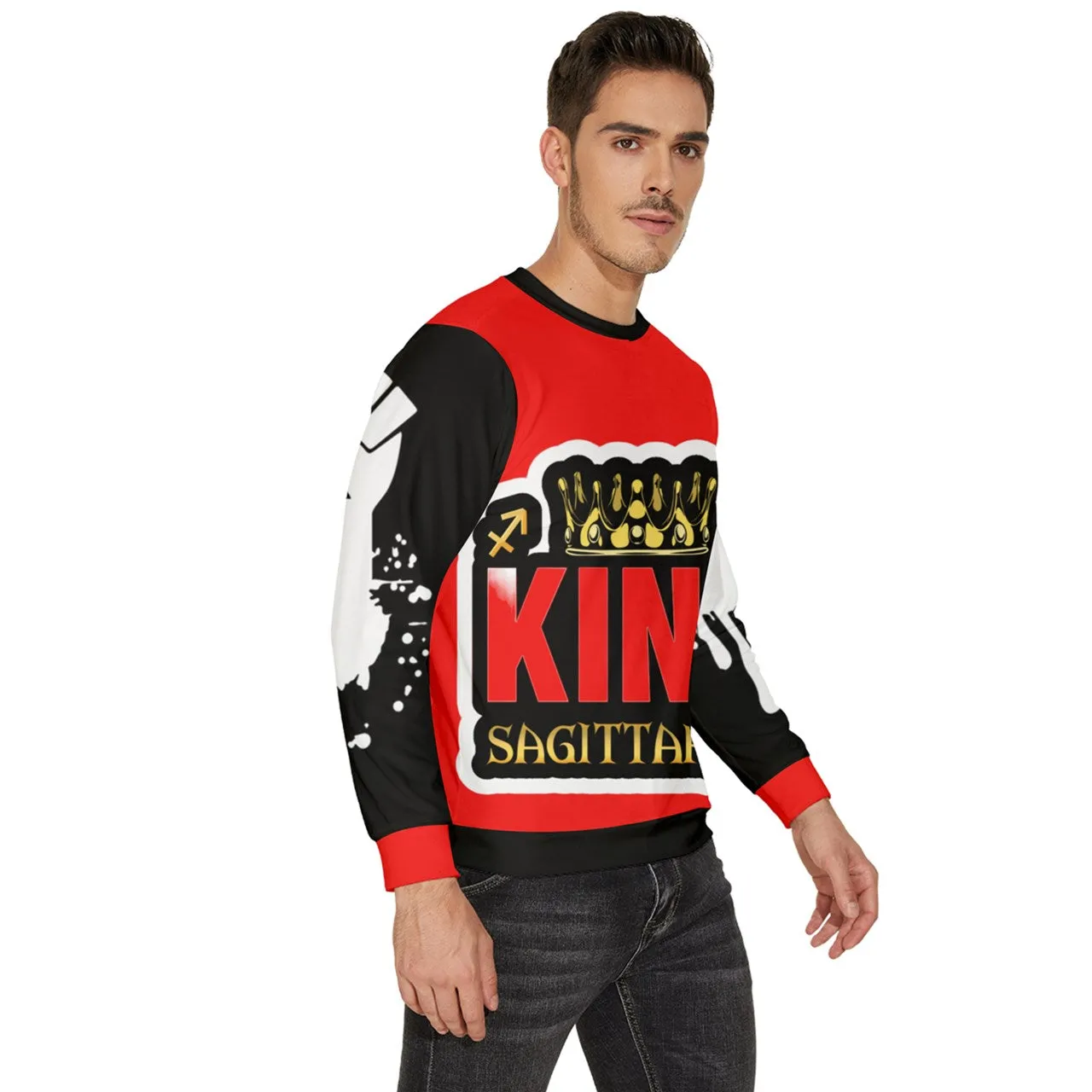 Custom DtheRebel Red & Black Valure Sweatshirt