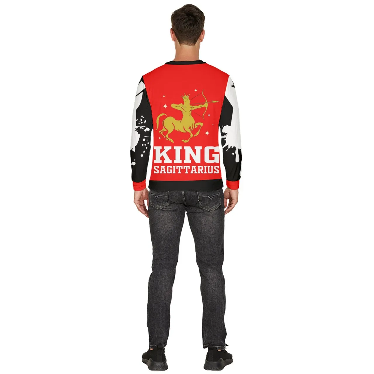 Custom DtheRebel Red & Black Valure Sweatshirt