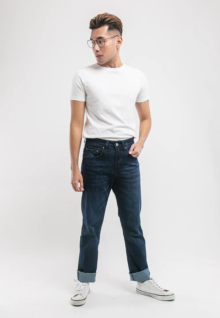 Denim Stretchable Straight Cut Jeans - 610176
