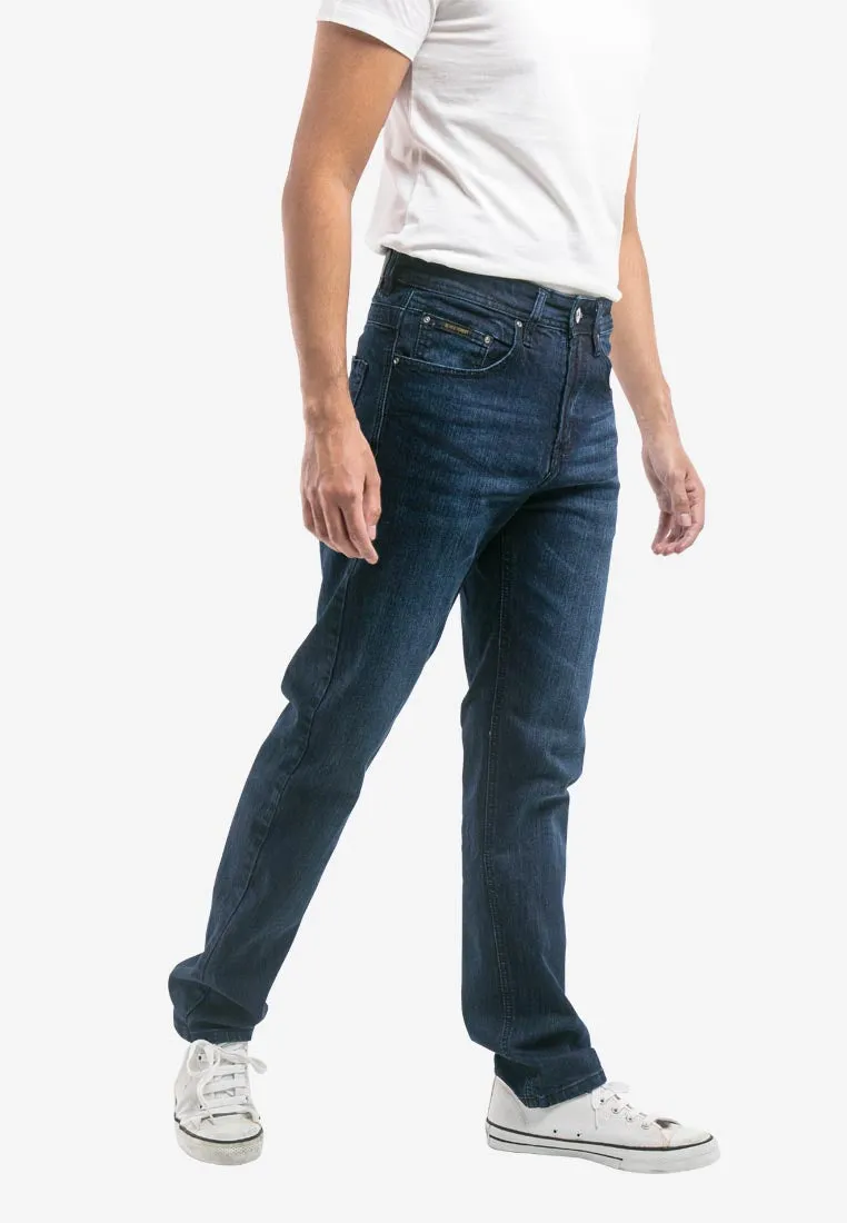 Denim Stretchable Straight Cut Jeans - 610176
