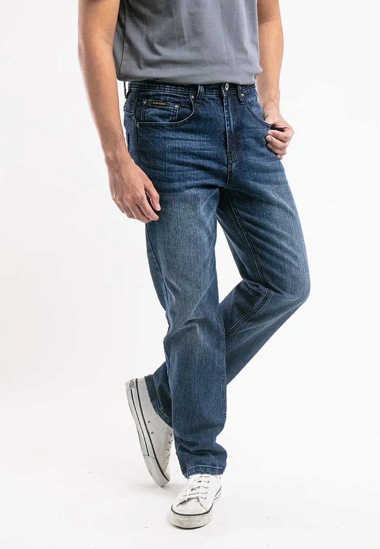 Denim Stretchable Straight Cut Jeans - 610176