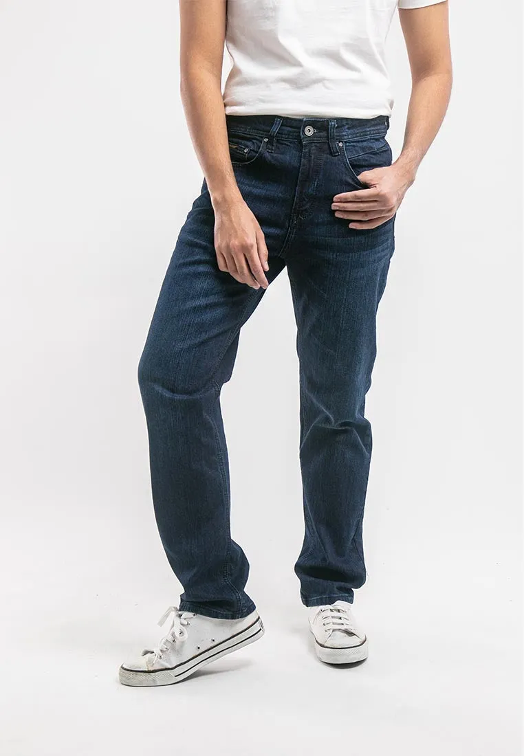 Denim Stretchable Straight Cut Jeans - 610176