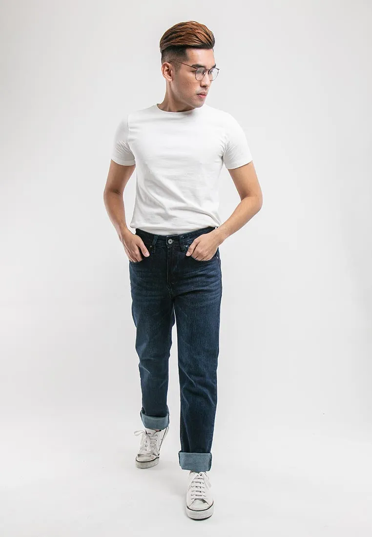 Denim Stretchable Straight Cut Jeans - 610176