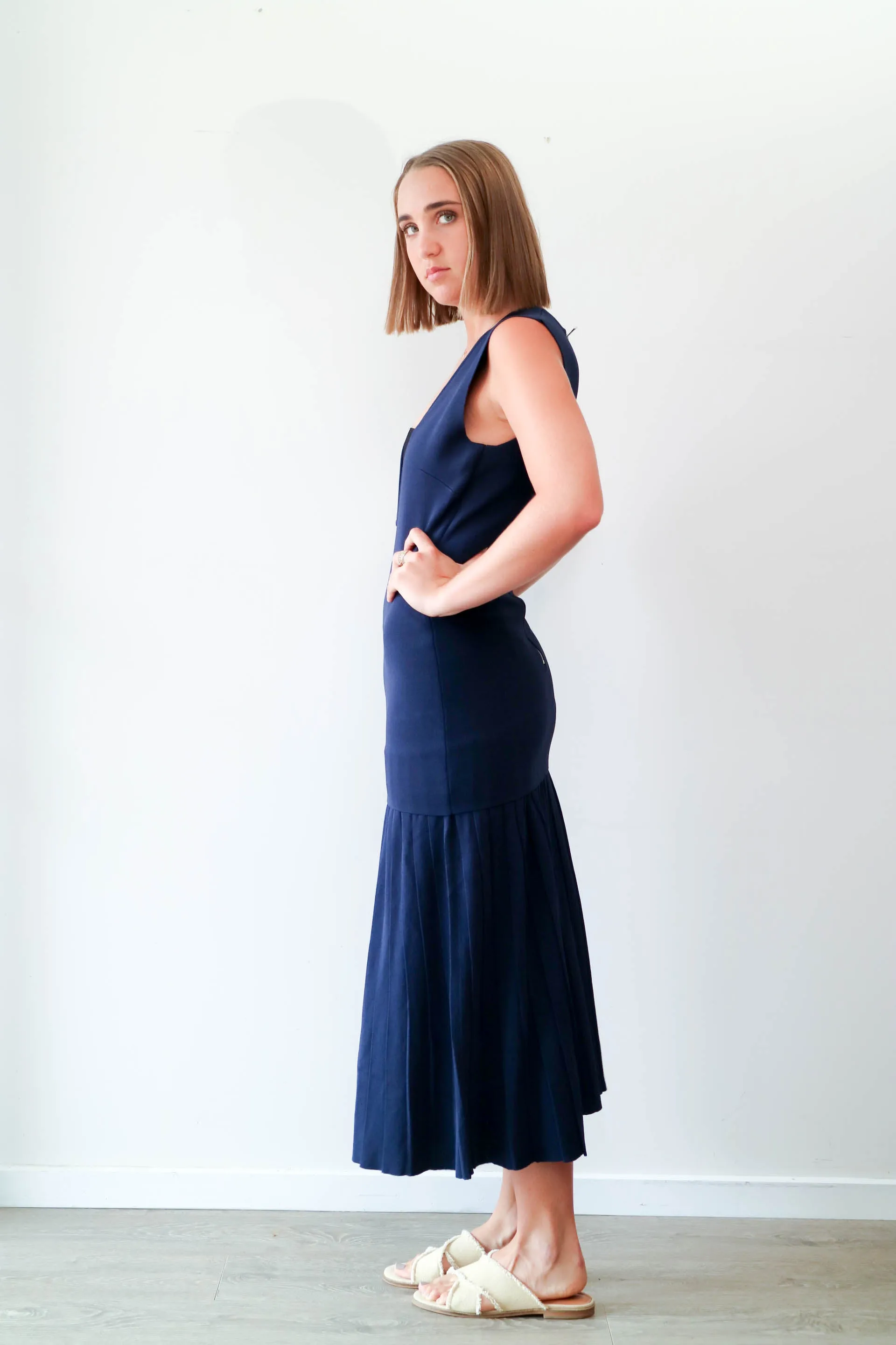 Dion Lee Mirror V Pleated Dress