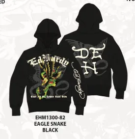 Ed Hardy Eagle Snake Pullover Hoodie - Black