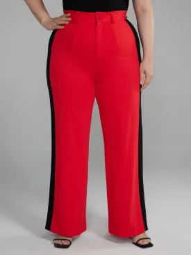 Fashion To Figure - High Rise Side Stripe Straight Leg Pants