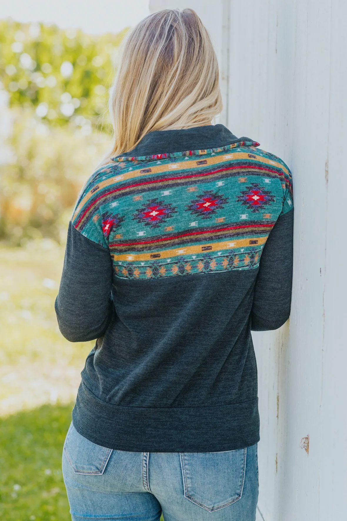 Feel the Heat Pullover in Teal