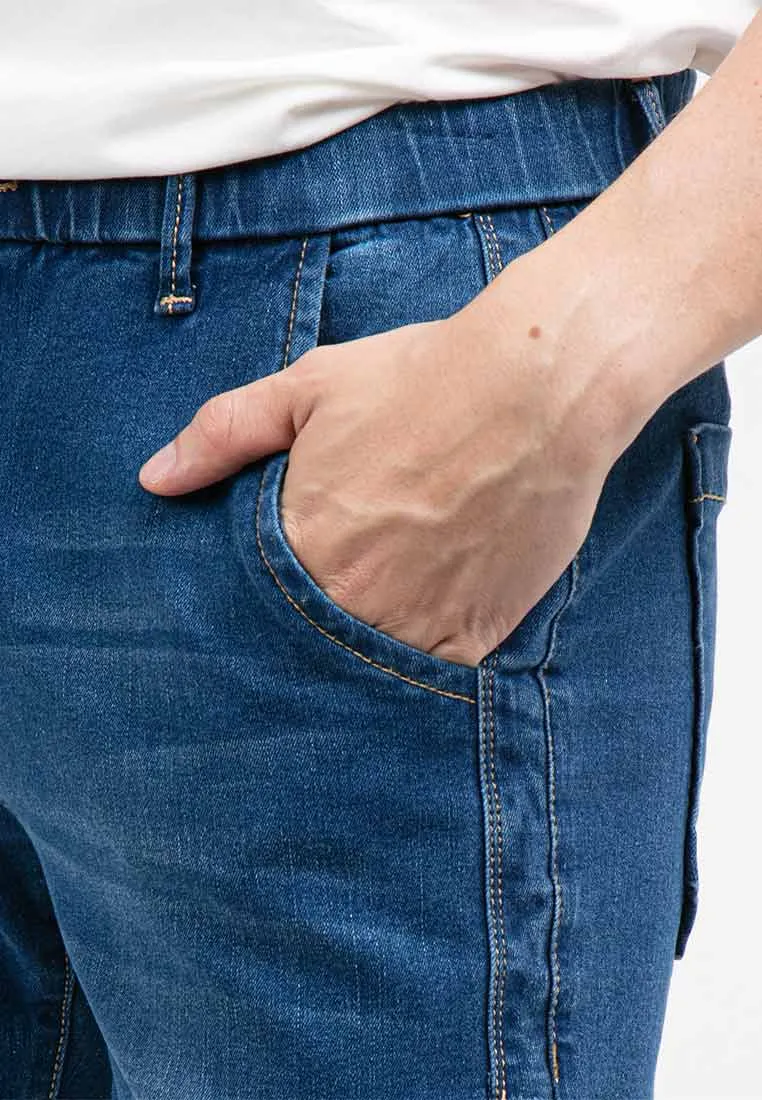 Forest Elastic Waist Stretchable Slim Fit Jeans Men Denim Jeans | Seluar Jeans Lelaki Slim Fit - 610202