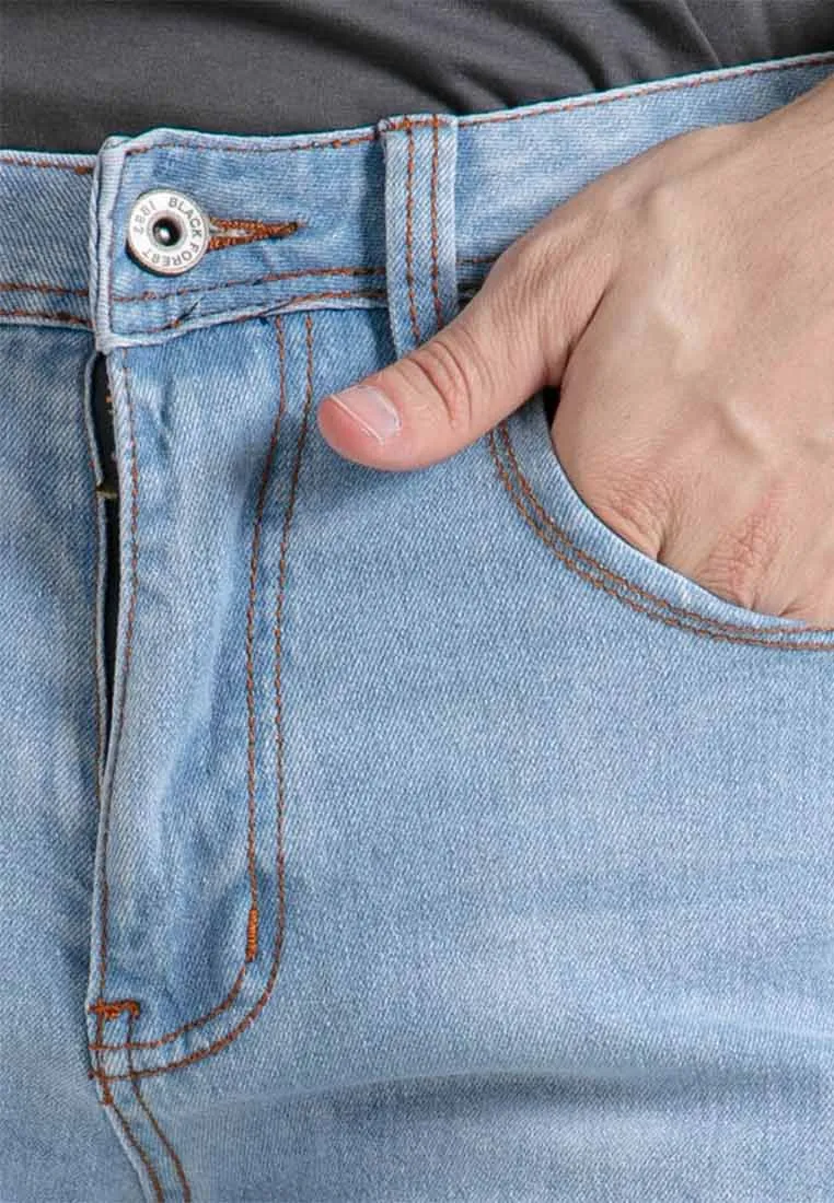 Forest Stretchable Straight Cut Jeans Men Denim Jeans Long Pants | Seluar Jeans Lelaki Straight Cut - 610195