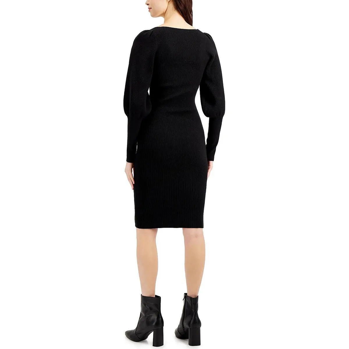 French Connection Womens Joss Scoop Neck Knee-Length Sweaterdress
