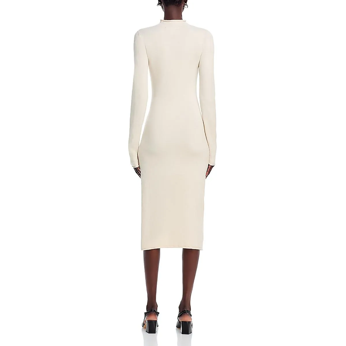 French Connection Womens Midi Mock Neck Sweaterdress