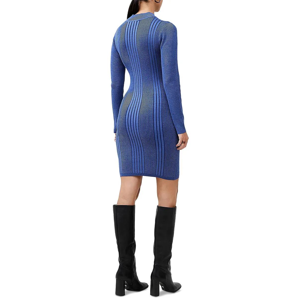 French Connection Womens Mini Mock Neck Bodycon Dress