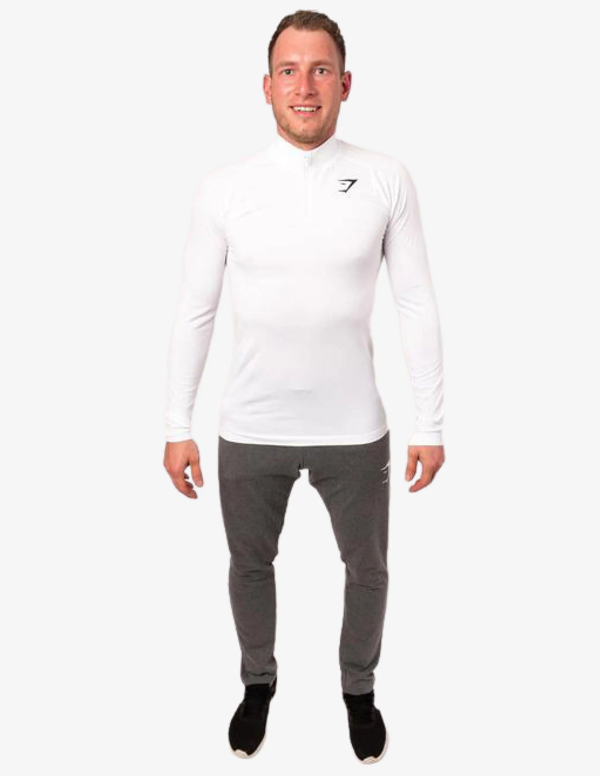 Ghost 1/4 Zip Pullover  White