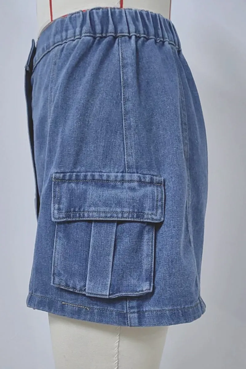 HQO2174 A-Line Pocket Mini Skirt