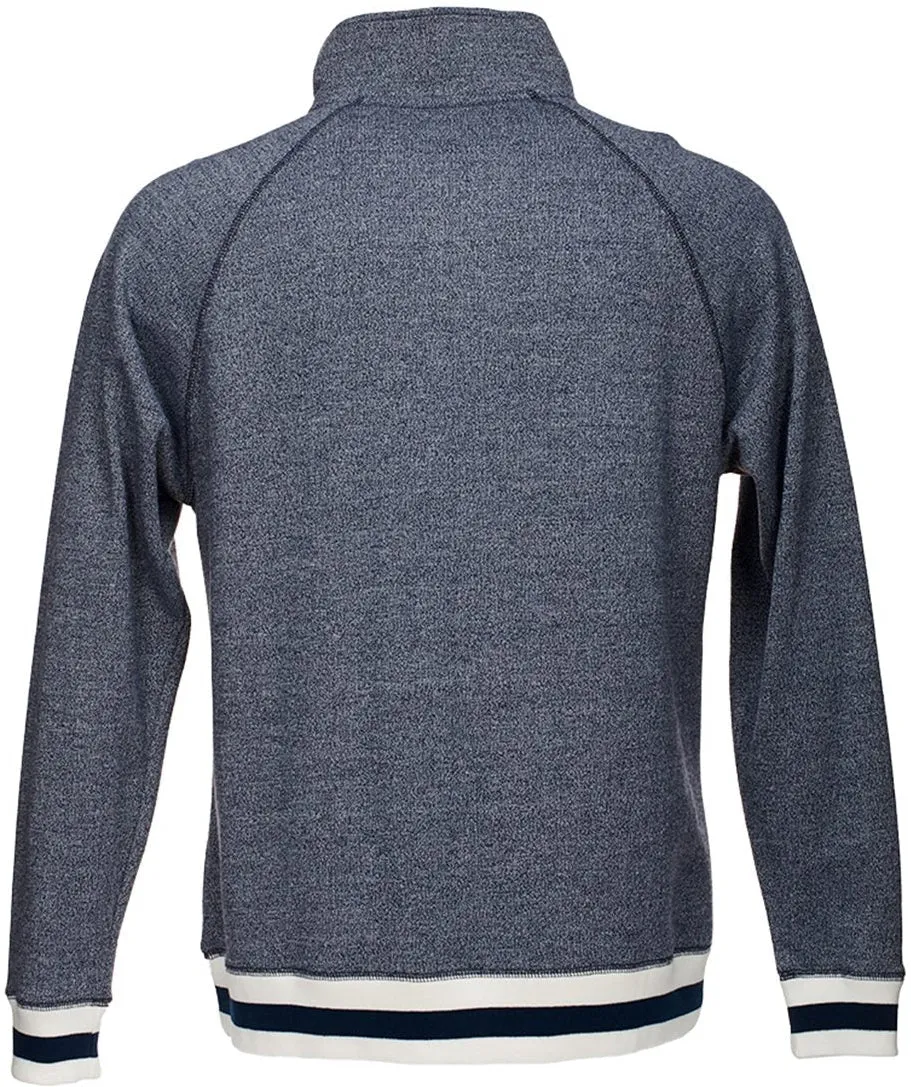 J America Peppered Fleece Quarter-Zip Sweatshirt 