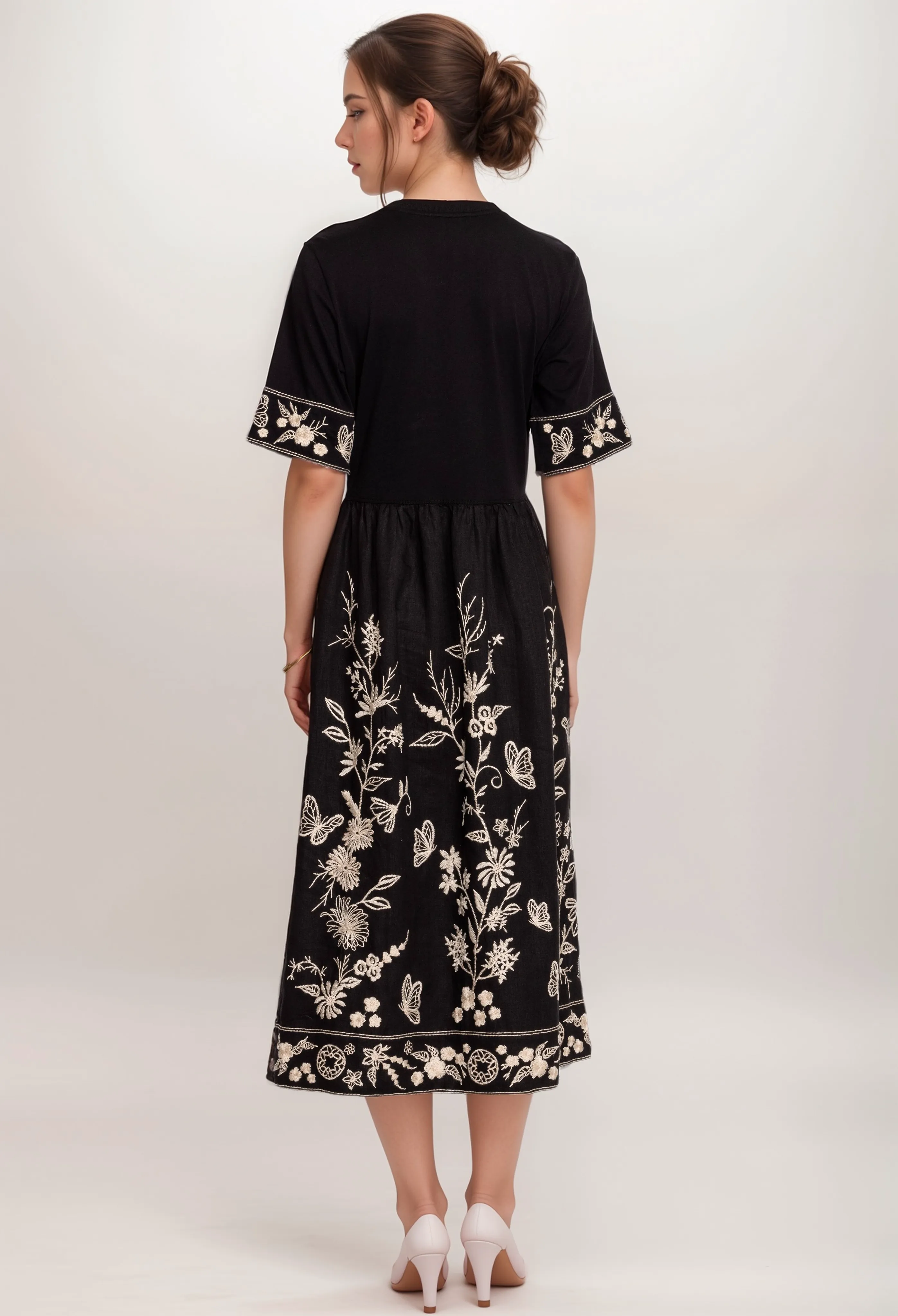 Johnny Was Domingo Linen Knit Mix Dress J31324 Boho Chic