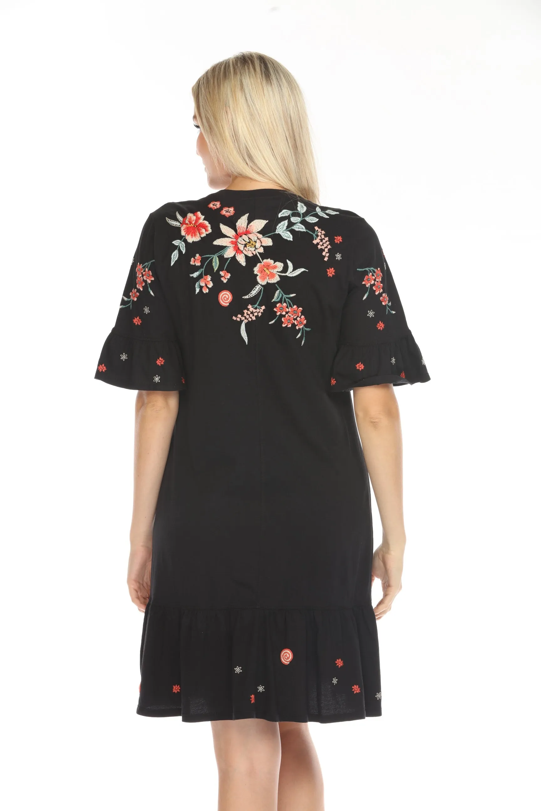Johnny Was JWLA Andrean Ruffle Sleeve Knit Dress J32424 *
