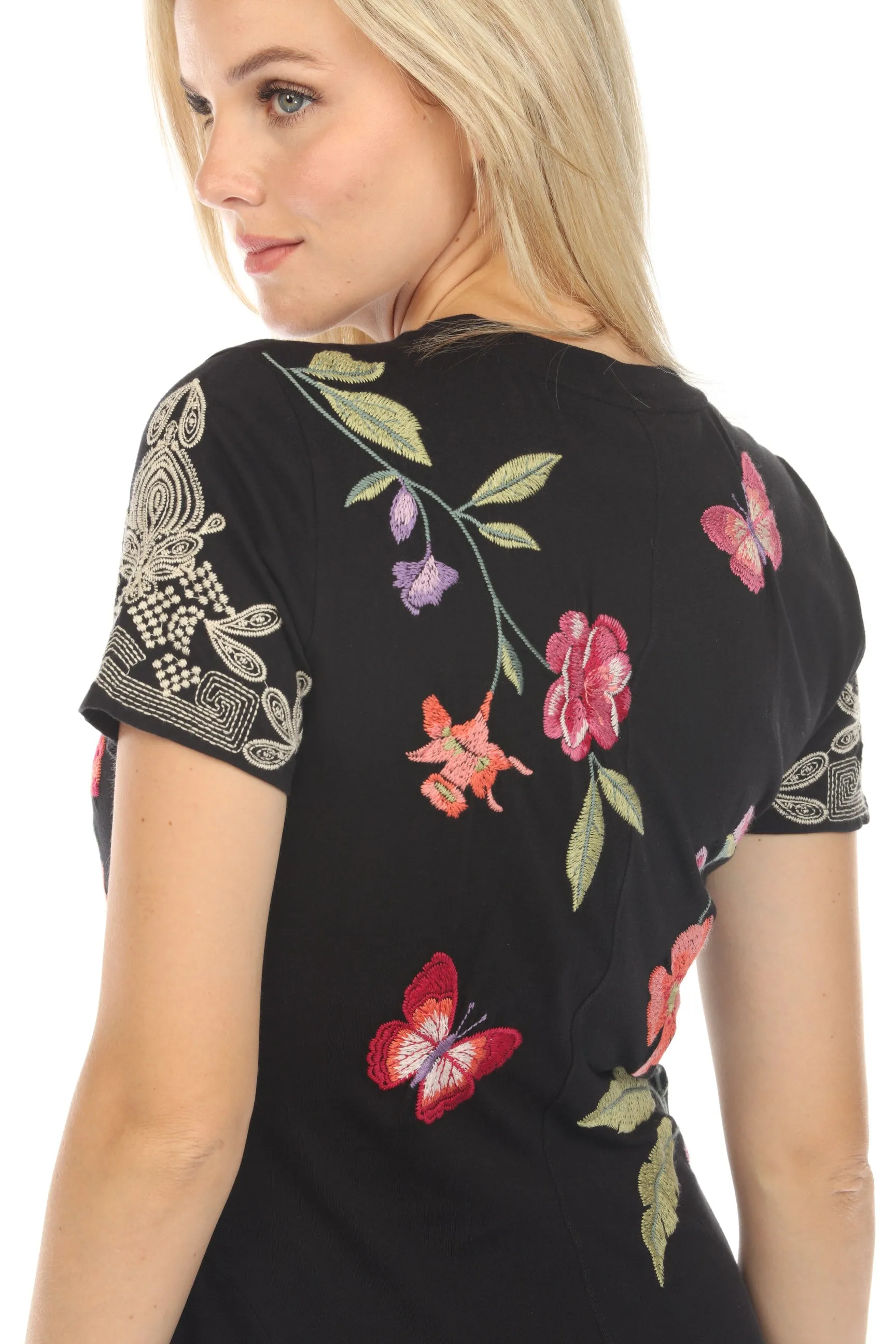 Johnny Was JWLA Dacie Handkerchief Knit Dress Boho Chic J32024 *