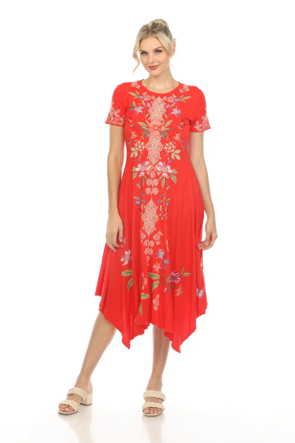 Johnny Was JWLA Dacie Handkerchief Knit Dress Boho Chic J32024 *