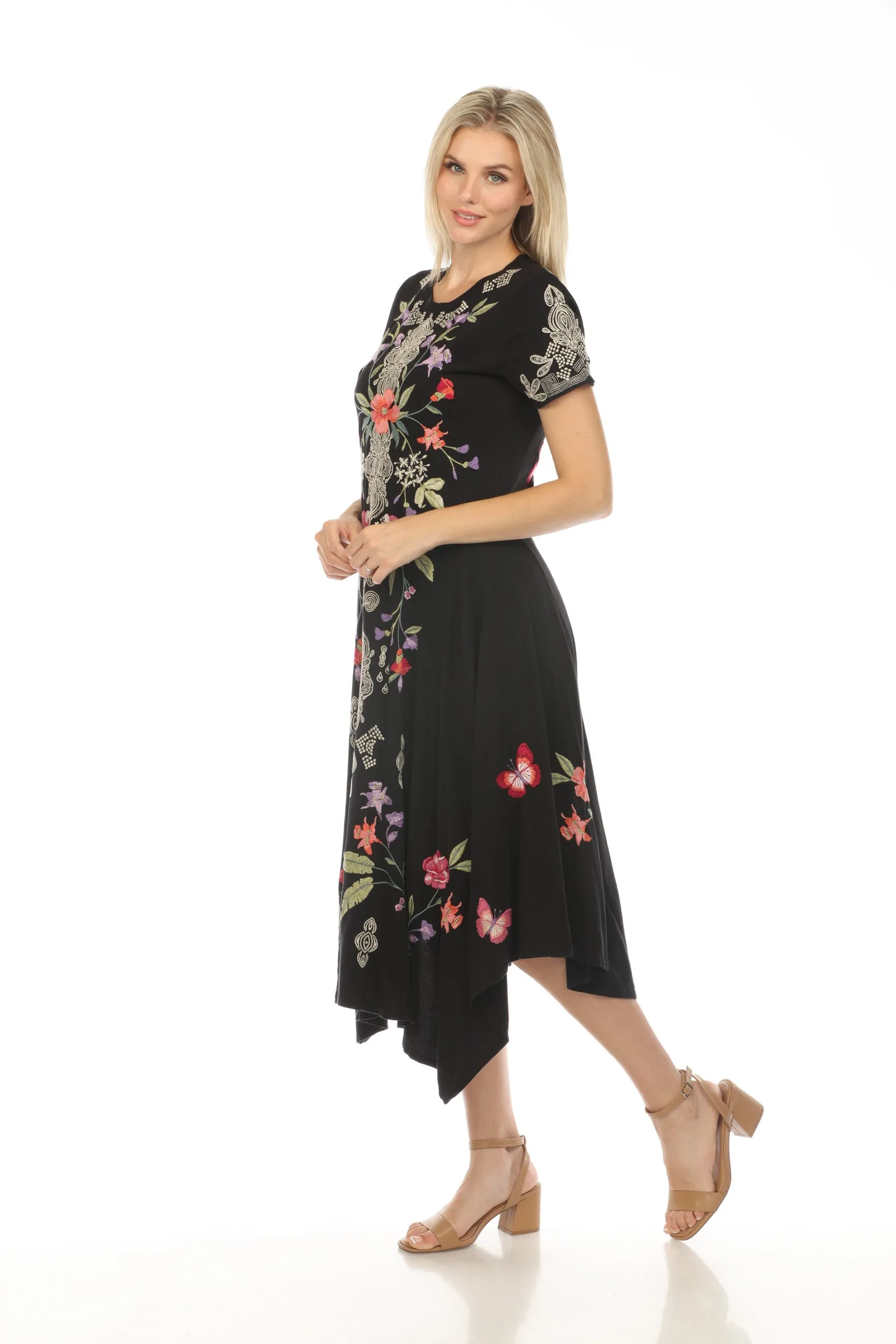 Johnny Was JWLA Dacie Handkerchief Knit Dress Boho Chic J32024 *