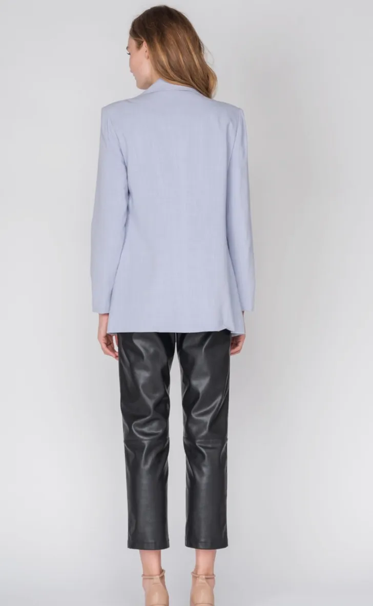 Lavender Lightweight Solid Knit Blazer