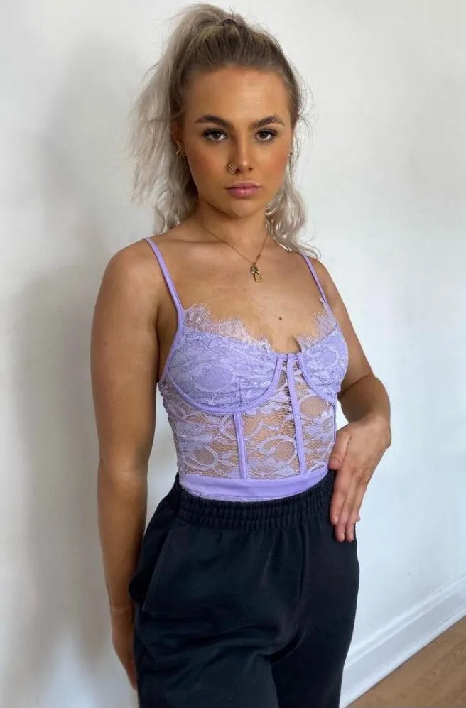 Lilac Lace Bodysuit