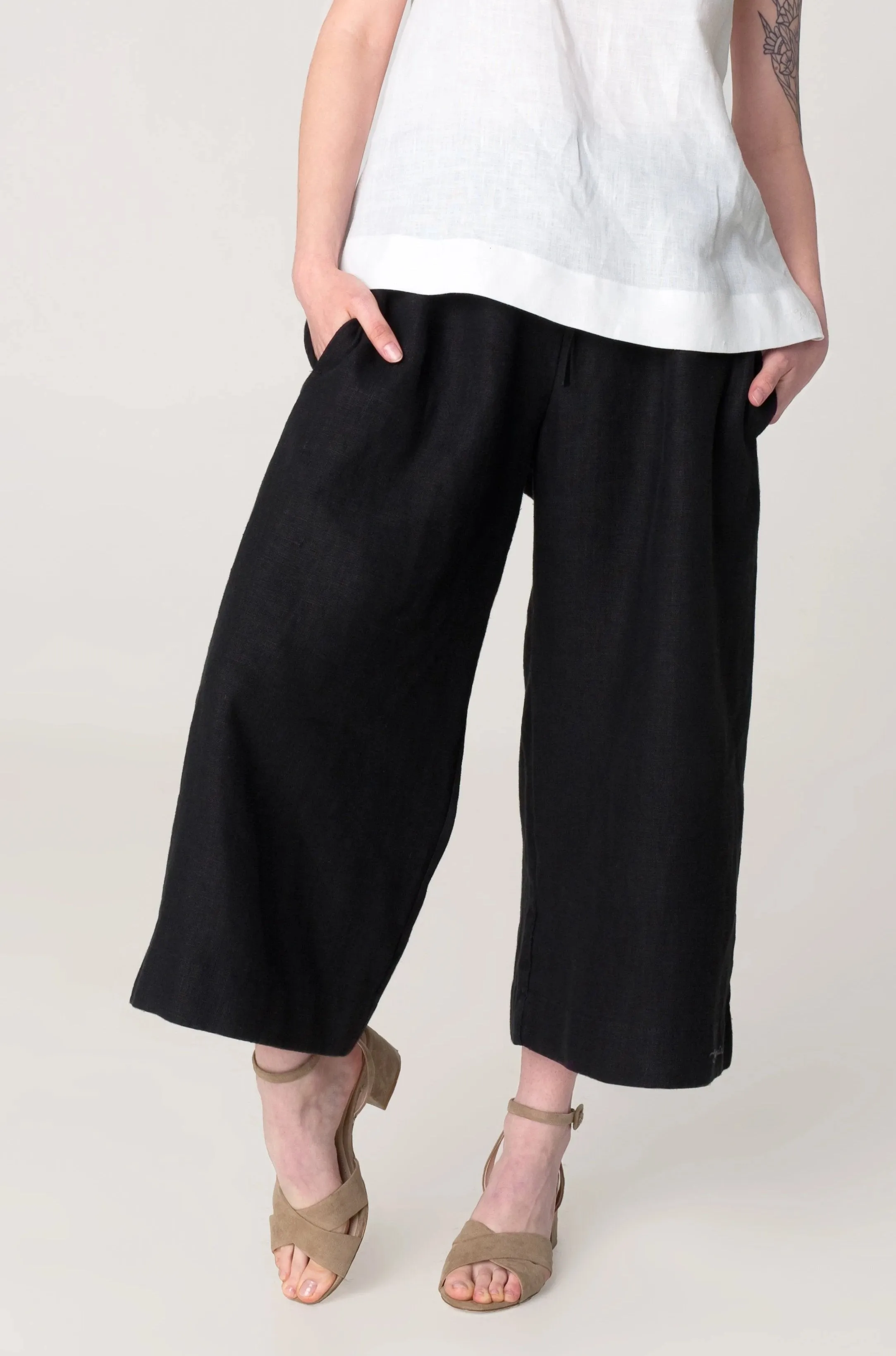 Linen Culottes KALE