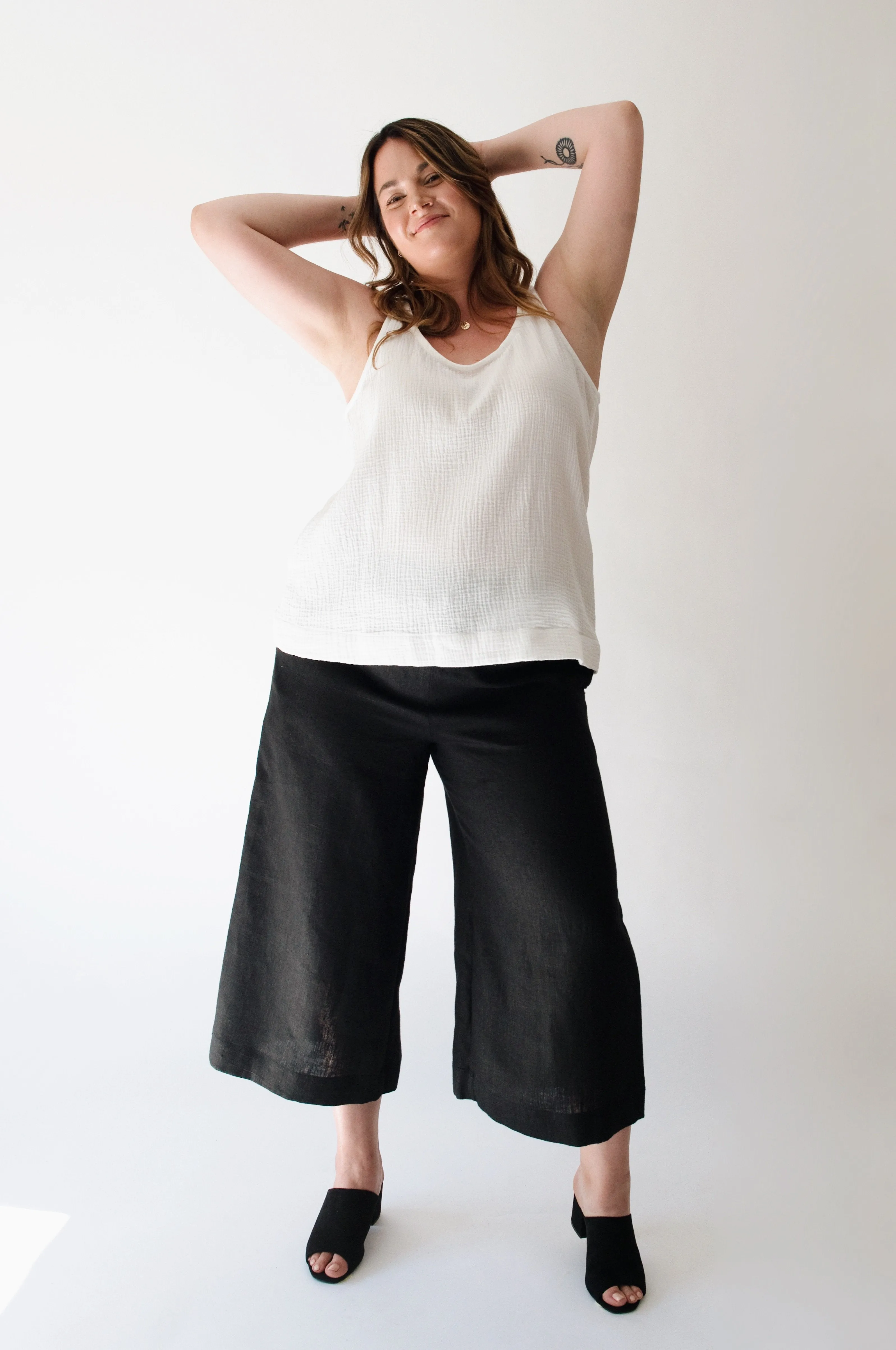 Linen Culottes KALE