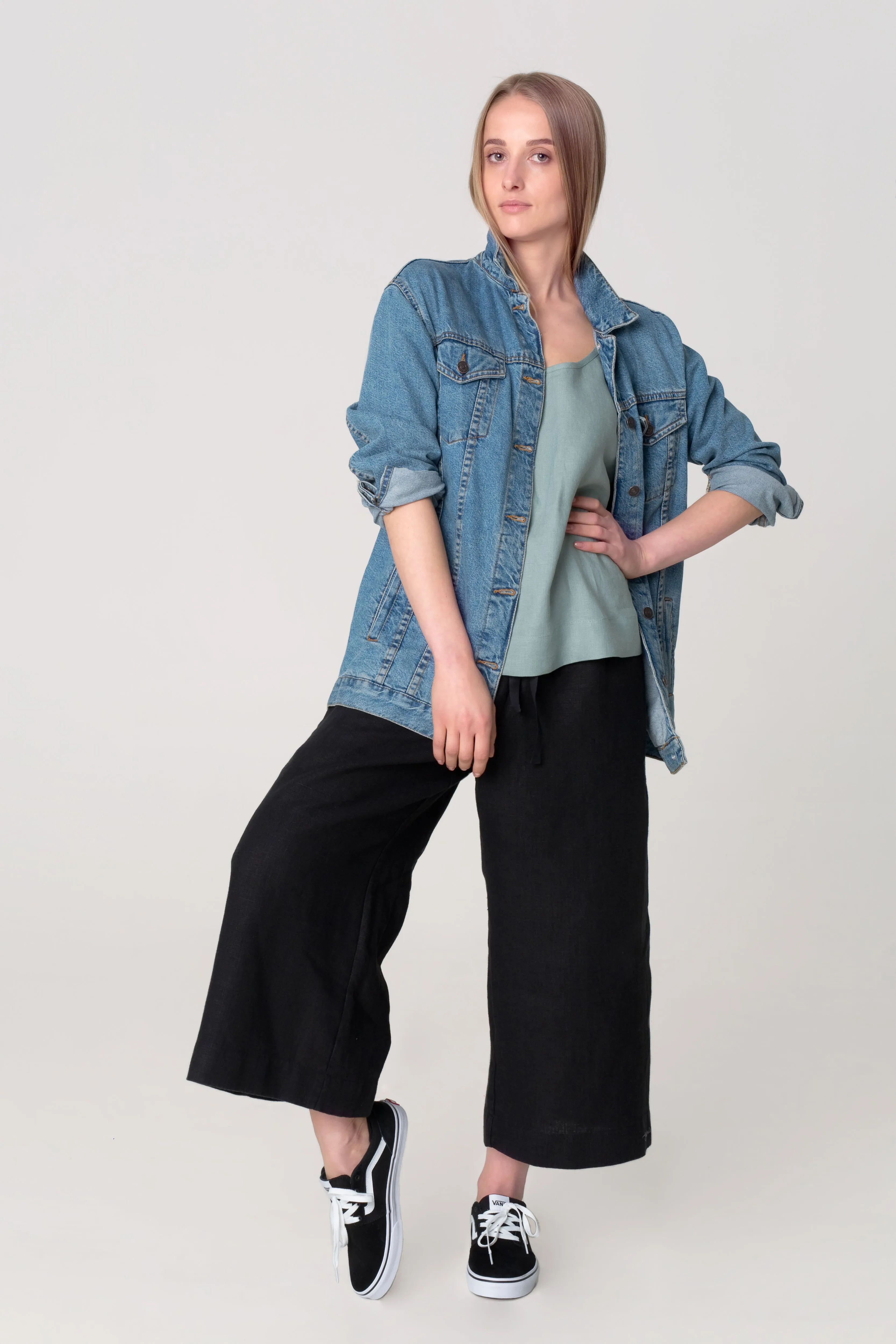 Linen Culottes KALE